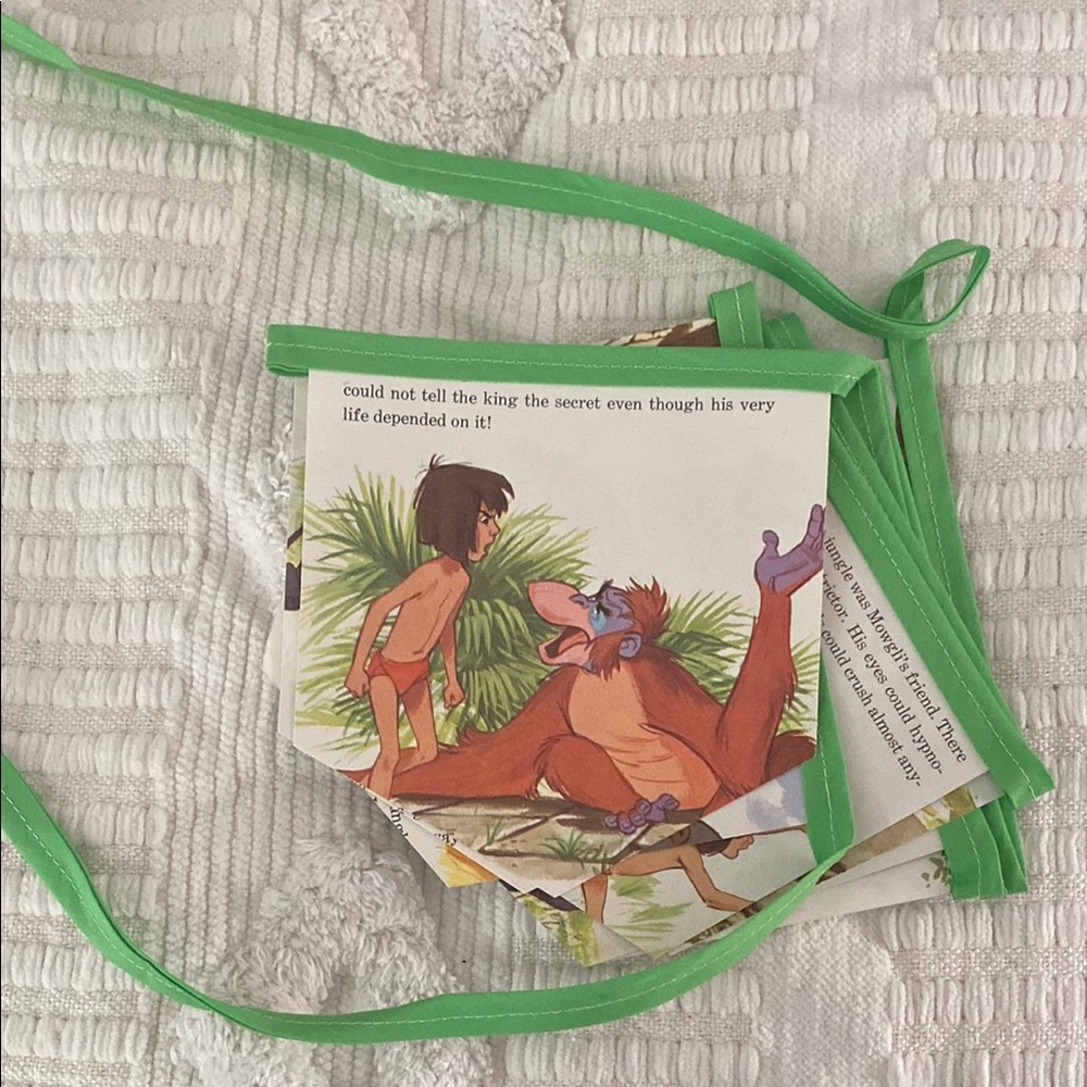 Jungle Book Themed Fabric Banner